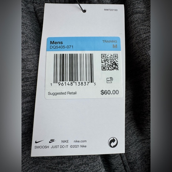 Nike Men’s Therma-FIT Joggers NWT, size M, color heathered gray - Picture 5 of 15